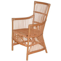 Rattansessel - Rattan-Armlehnstuhl inkl. Sitzkissen in Honigfarben 4