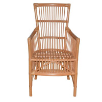 Rattansessel - Rattan-Armlehnstuhl inkl. Sitzkissen in Honigfarben 5