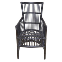 Rattansessel - Rattan-Armlehnstuhl inkl. Sitzkissen in Schwarz 5