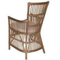 Rattansessel - Rattan-Armlehnstuhl inkl. Sitzkissen in Braun 3