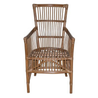 Rattansessel - Rattan-Armlehnstuhl inkl. Sitzkissen in Braun 4