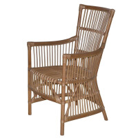 Rattansessel - Rattan-Armlehnstuhl inkl. Sitzkissen in Braun 5