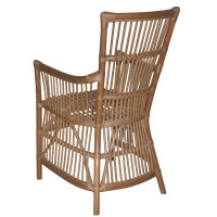 Rattansessel - Rattan-Armlehnstuhl inkl. Sitzkissen in Braun 6