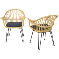 Rattan-Armlehnstuhl mit Sitzkiss gallery 8_2nd