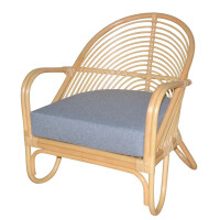 Rattansessel inkl. Sitzkissen in beigefa gallery