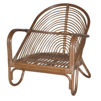 Rattansessel inkl. Sitzkissen in braun 3