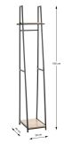 Haku Standgarderobe schwarz-eiche