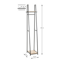 Haku Standgarderobe schwarz-eiche 7