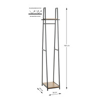 Haku Standgarderobe schwarz-eiche (Bologna) 6