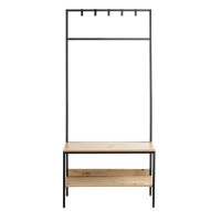Haku Standgarderobe - Garderobe schwarz-eiche (Bergen) 4