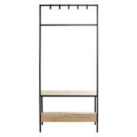Haku Standgarderobe - Garderobe schwarz-eiche (Bergen) 5