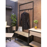Haku Standgarderobe - Garderobe schwarz-eiche (Bergen) 6