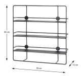 Haku Wandregal mit 3 Ablagen schwarz