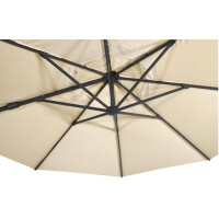 Lesli Living Sonnenschirm Ampelschirm "Virgo Flex" Ecru ø 3,5 m 3