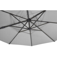 Lesli Living Sonnenschirm Ampelschirm "Virgo Flex" Grey ø 3,5 m 3