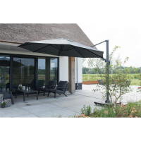 Lesli Living Sonnenschirm Ampelschirm "Virgo Flex" Grey ø 3,5 m 7