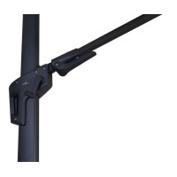 Lesli Living Sonnenschirm Ampelschirm "Virgo Flex" Taupe ø 3,5 m 4
