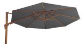 Lesli Living Ampelschirm Marktschirm "Virgo Flex" Grey Holzoptik ø 3,5m