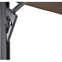 Lesli Living Ampelschirm Sonnenschirm "Taurus" Taupe ø 3,5 m 3