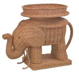 Beistelltisch Tisch "Elefant" aus Rattangeflecht