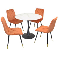 Polsterstuhl - Esszimmerstuhl 2er-Set Terrafarben 5