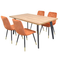 Polsterstuhl - Esszimmerstuhl 2er-Set Terrafarben 6