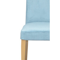 Polsterstuhl - Esszimmerstuhl 2er-Set Eiche-Nb.Hell/Blau 3
