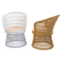 Rattansessel Pfauenthron inkl. Sitzkissen Beige 5
