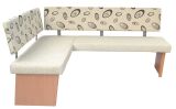 Eckbank Schenkel wechselbar 140x180 cm Buche/Beige