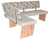 Eckbank Schenkel wechselbar 140x180 cm Eiche/Beige