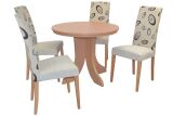 Polsterstuhl - Esszimmerstuhl 2er-Set Buche/Beige