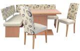 Polsterstuhl - Esszimmerstuhl 2er-Set Buche/Beige