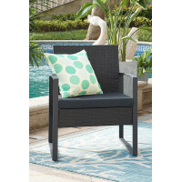 Sitzgruppe 5-tlg. Polyrattan Anthrazit/Grau 4
