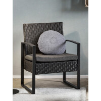 Sitzgruppe 5-tlg. Polyrattan Anthrazit/Grau 6