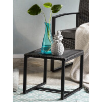 Sitzgruppe 5-tlg. Polyrattan Anthrazit/Grau 7