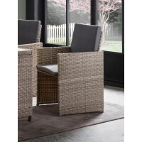 Sitzgruppe 9-tlg. Polyrattan Natur/Grau 4