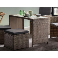 Sitzgruppe 9-tlg. Polyrattan Natur/Grau 6