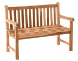 Gartenbank 2-Sitzer Teak 120 cm