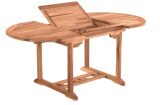 Gartentisch Teak ø 120 - 170 cm ausziehbar