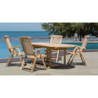 Sitzgruppe 5-tlg. Teak 4 Hochlehner, 1 A gallery