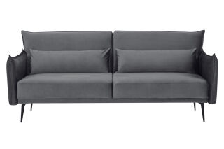 3-Sitzer Sofa mit Schlaffunktion Samt Grau