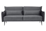 3-Sitzer Sofa mit Schlaffunktion Samt Grau