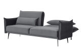 3-Sitzer Sofa mit Schlaffunktion Samt Grau