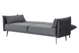 3-Sitzer Sofa mit Schlaffunktion Samt Grau