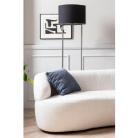 Nierensofa 2-Sitzer Bouclé Stoff Weiß 3