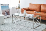 Couchtisch Silber 120x60 cm