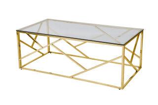 Couchtisch Gold/Grau 120x60 cm