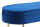 Sitzpouf oval aus Samt Dunkelblau/Gold 99x44 cm