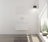 Badezimmer 2tlg-Set incl. Waschbecken 80 cm weiß