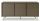 Sideboard mit 2 Türen und 3 Schubladen Grau/Gold